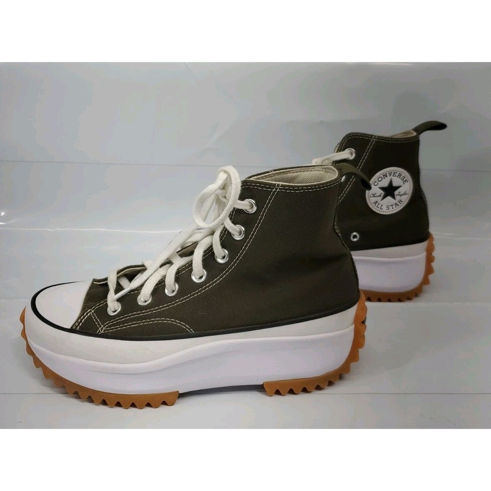 Converse Women's Run Star Hike Sneakers, Cargo Khaki /White/Black, 7.5 Medium US